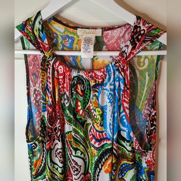 Dress bundle of 2 bright pink and blue colorful sleeveless Prelude size large - Picture 6 of 13